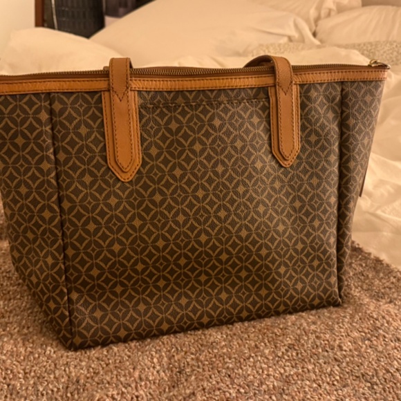 FOSSIL "Sydney" Geometric Prints Signature Shopper Tote Bag #ZB5491 - Picture 3 of 6